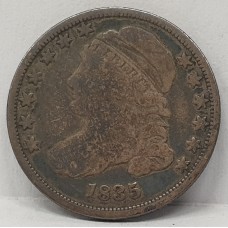 UNITED STATES OF AMERICA 1835 . TEN 10 CENTS COIN . RARE KEY DATE